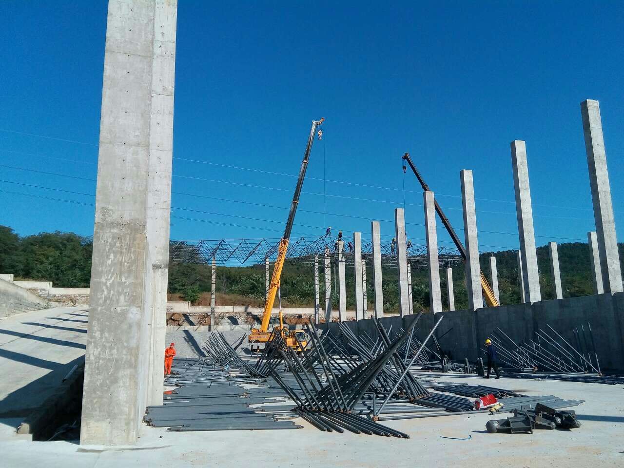 海口搅拌站网架